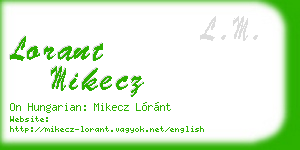 lorant mikecz business card